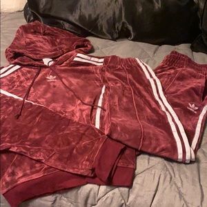 Woman’s Adidas Velvet Sweat Suit.